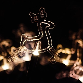 Световой декор олени Glos теплый белый 2 м