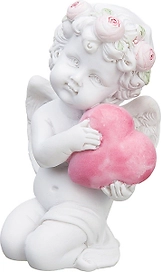 Статуэтка Ангел с сердцем белый 8x5 cм