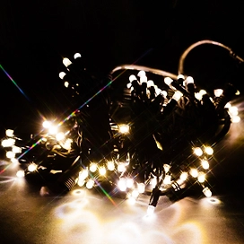 Гирлянда занавес Glos теплый белый + мультиколор 1х2 м