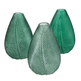 Ваза стеклянная Lewin зеленая 22 см