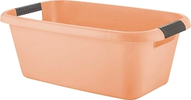 Таз Plast Team LICA с ручками прямоугольный 20л персиковая карамель