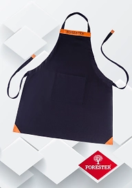 Защитный фартук Forester из хлопка черный 90x70 см