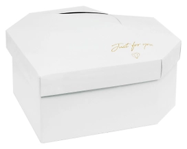 Коробка сердце белый 27 см