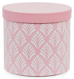 Коробка круглая розовый 18 см