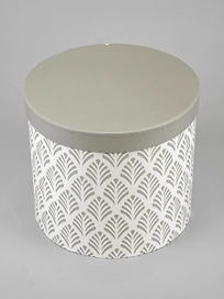 Коробка круглая серый 21 см