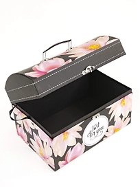 Коробка сердце черный 14 см