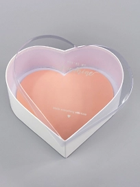 Коробка сердце белый 14 см