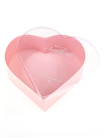 Коробка сердце розовый 14 см