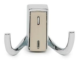 Крючок мебельный JET 397 двухрожковый замак хром браш.никель