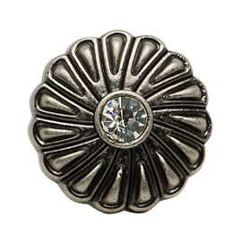 Ручка-кнопка с кристаллами черненый старинный цинк KERRON CRL31 BAZ 