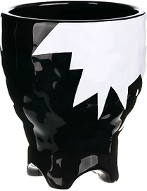 Стакан для зубных щёток MOROSHKA Irony черный/белый