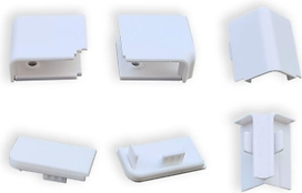 Комплект заглушек для плинтуса белый