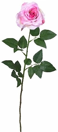 Искусственный цветок Роза светло-розовая 75 см
