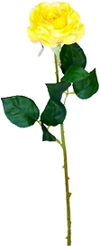 Искусственный цветок Роза желтая 52 см