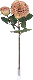 Искусственный цветок Роза английская темно-розовая 49 см