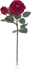 Искусственный цветок Роза английская темно-красная 49 см