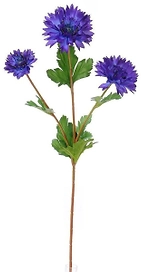 Искусственный цветок Василек темно-синий 6 см