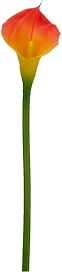 Искусственный цветок Калла оранжевая 66 см