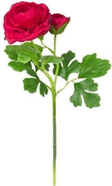 Искусственный цветок лютик Ранункулюс красный 48 см