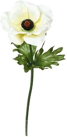 Искусственный цветок Анемона кремовая 40 см