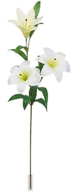 Искусственный цветок Лилия кремовая 80 см
