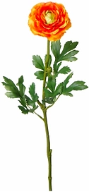Искусственный цветок Лютик оранжевый 55 см