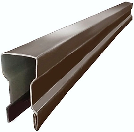 Заборная Р-планка Таврос коричневая 8х2000 мм 