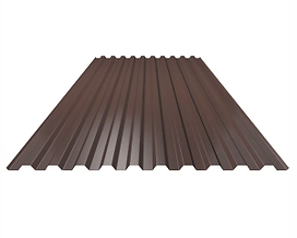 Профнастил Таврос С-21 коричневый 2000х1050x0,45 мм