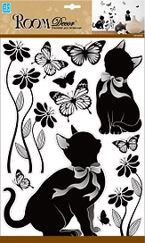 Наклейка декоративная Room Decor 1709 REA игривые котята 29x41 см