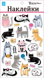 Наклейка декоративная Room Decor 9702 EVA кошки мини 14x25 см