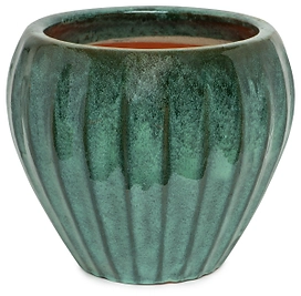 Горшок керамика "Глазурь" зеленый D38 H32