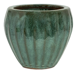 Горшок керамика "Глазурь" зеленый D24 H22