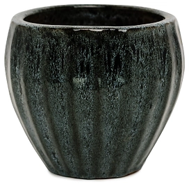 Горшок керамика "Глазурь" черный D24 H22
