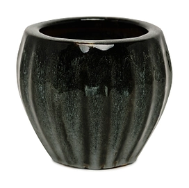 Горшок керамика "Глазурь" черный D17 H15