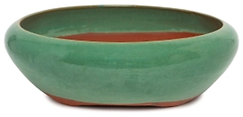 Горшок керамика для бонсая зеленый D34,5 H34,5