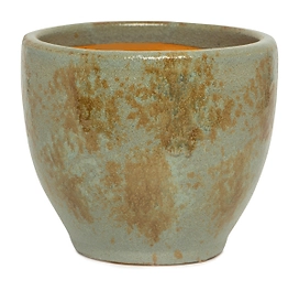 Горшок керамика "Глазурь" серый D20 H18