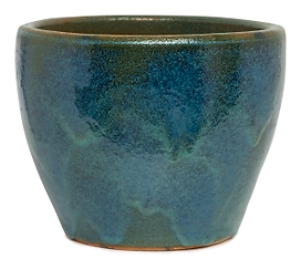 Горшок керамика "Глазурь" синий D27 H20