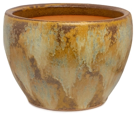 Горшок керамика "Глазурь" бежевый D34,5 H25,5