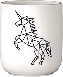 Горшок Единорог керамика белый D7 H7