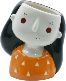 Горшок Девочка керамика D13 H10