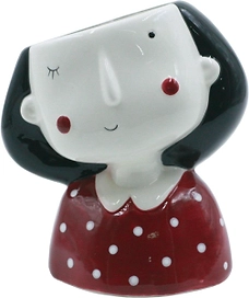 Горшок Девочка керамика D13 H12