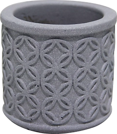 Горшок с Суккулентом серый цемент-1 D7 H6