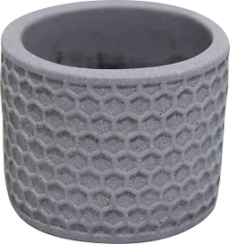 Горшок с Суккулентом серый цемент-3 D7 H6