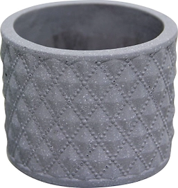 Горшок с Суккулентом серый цемент-4 D7 H6