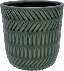 Горшок керамика "Глазурь" зеленый D13 H13