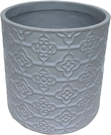 Горшок керамика "Глазурь" белый D13 H13