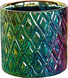 Горшок керамика радужный ромб D14 H12