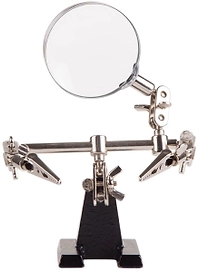 Держатель Третья рука REXANT, 2 зажима, чугун, лупа (3х) 60 мм