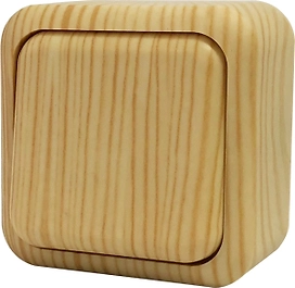 Кнопка для звонка 311736 дуб коричневый