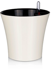 Горшок пластиковый автополив кремовый D19 H21